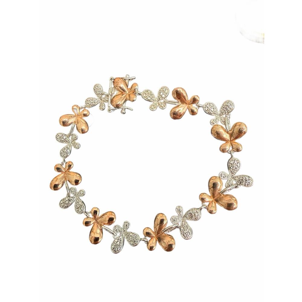 Sterling Silver 925 Butterfly Bracelet Gold PAJ Prime Art & Jewel
